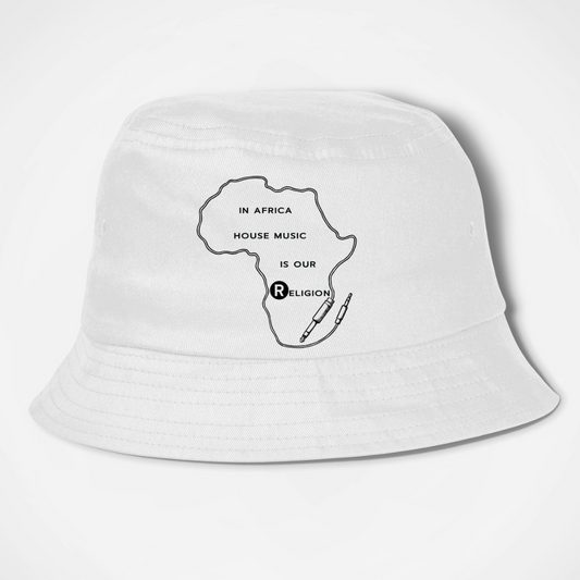 Africa House Music Is Our Religion - Bucket Hat (white)